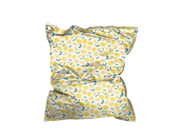 Coussin maxi big bag impermeable 110x130cm limonade