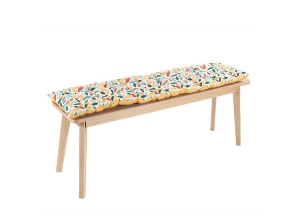 Futon de banc coton imprime 30x120xh10cm livia