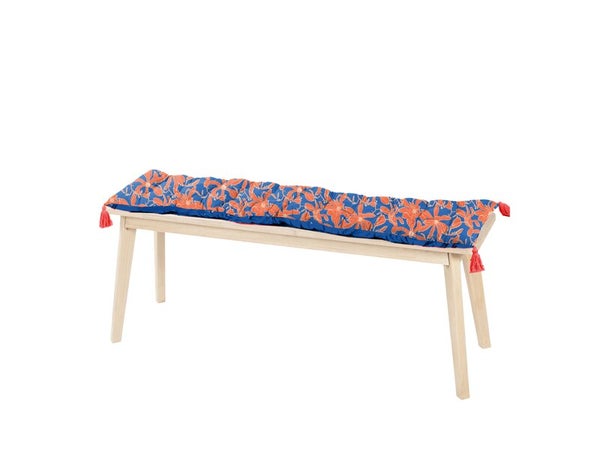 Futon de banc coton imprime 30x120xh3cm kalix