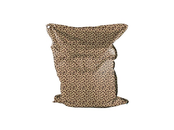 Coussin maxi big bag impermeable 140x180cm leopard cœur