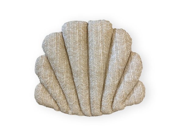 Coussin paille imprime 44x40cm coquillage