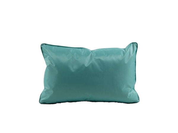 Coussin deperlant 30x50cm uni bleu aqua