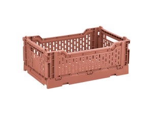 Cagette déco BOX & BEYOND terracotta, 15L, l.30 x P.40 x H.14.5 cm