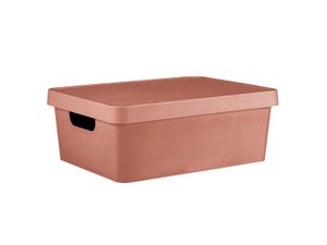 Boîte déco terracotta, 11L, x H.13.5 x l.27.7 x P.37 cm