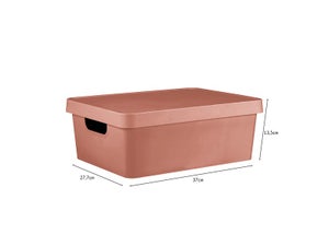 Boîte déco terracotta, 11L, x H.13.5 x l.27.7 x P.37 cm