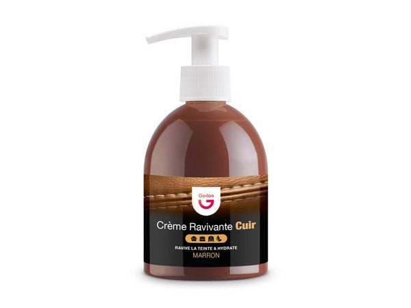 Cire cuir GERLON Crème ravivante marron, 0.25L