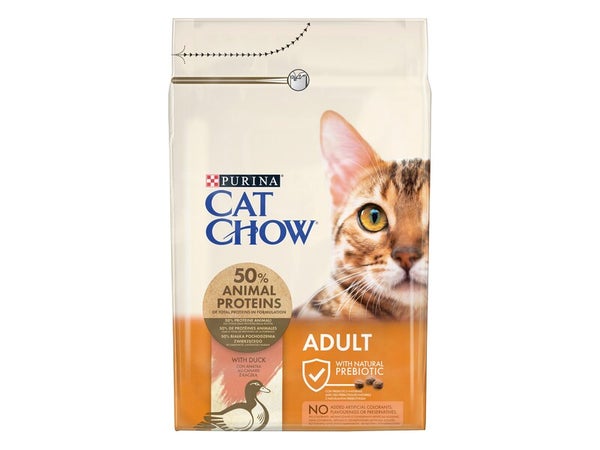 Croquette chat cat chow adult naturium riche en canard 3kg