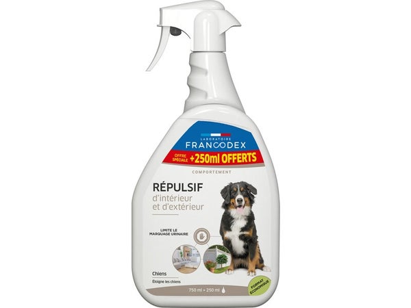 Repulsif chien interieur & exterieur Francodex 750ml+250ml