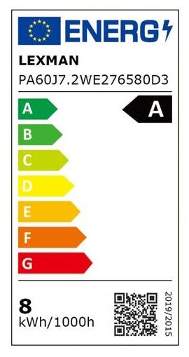 Lot de 3 ampoules led à filament standard, E27, 1521Lm 7.2W=100W, 6500K, Classe A, LEXMAN