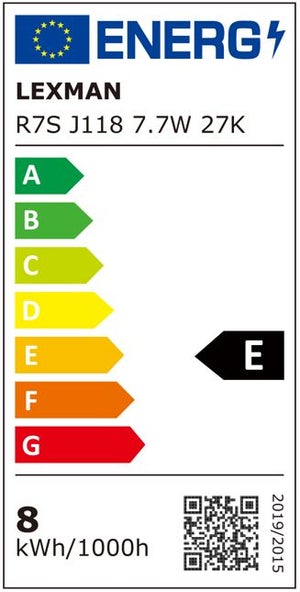 Ampoule led R7S, 850lm = 63W, LEXMAN