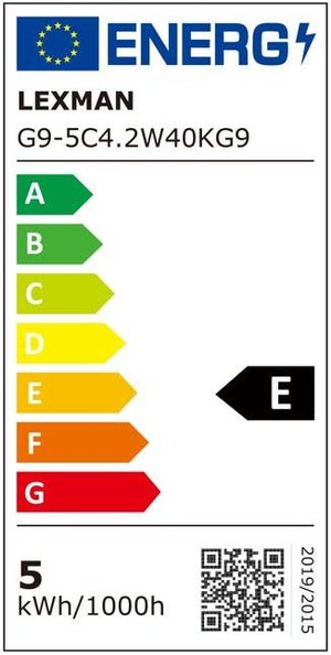 Ampoule led bulbe G9 verre 4,2W=40W 470 LM dépolie 4000K LEXMAN