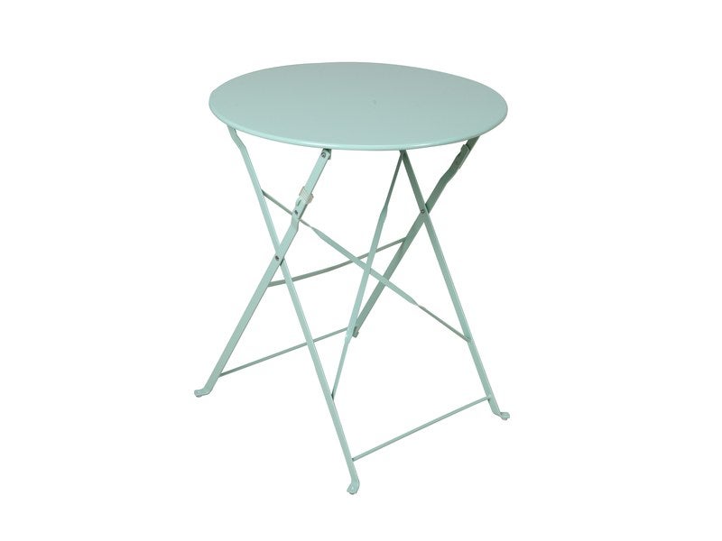 Table de jardin NATERIAL Flora rond rouge cocktail, 2 personnes