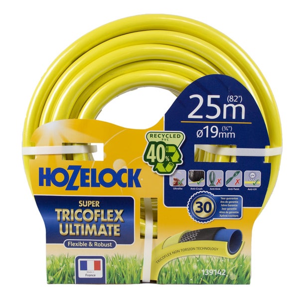 Tuyau d'arrosage nu Hozelock Super Tricoflex Ultimate L.25 m Diam.19 mm