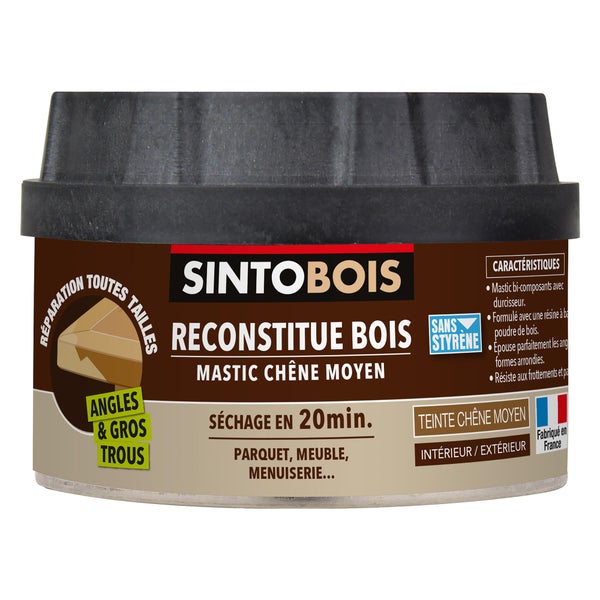 Mastic à bois, SINTO, 0.17 L chêne moyen