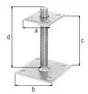 Ancre pour poteau acier galvanisé, 30-150x70x100 mm ALBERTS 