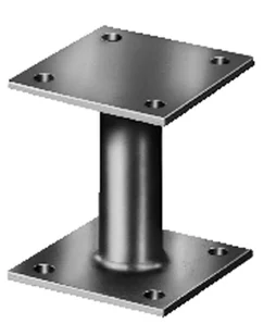 Support de poteau galvanisé, GAH ALBERTS, 150 x 150 x 100 x 100 x 100 mm
