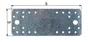 Platine d'assemblage universel galvanisé, 100x35x2.5 mm