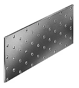 Platine multitrous galvanisé, 120x40x2 mm
