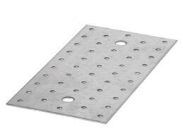 Platine multitrous acier galvanisé, 160x40x2 mm ALBERTS