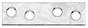 Platine multitrous bichromaté, GAH ALBERTS, 50 x 14 mm