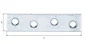 Platine Multitrous Bichromaté, 60X14 Mm