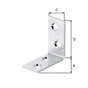 Equerre De Chaise Bichromaté, 30X30X14 Mm