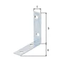 Equerre de chaise bichromaté, GAH ALBERTS, 60 x 60 x 16 mm
