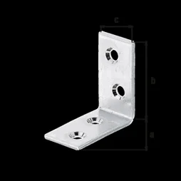 Lot De 12 Équerres De Chaise Bichromaté, 30X30X14 Mm