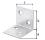 Equerre large acier galvanisé, L.30 x h.30 x l.30 mm GAH ALBERTS