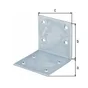 Equerre large acier galvanisé, L.60 x h.60 x l.60 mm ALBERTS