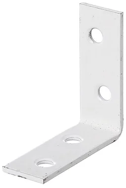 Lot De 12 Équerres Plastifié Blanc, 40X40X15 Mm