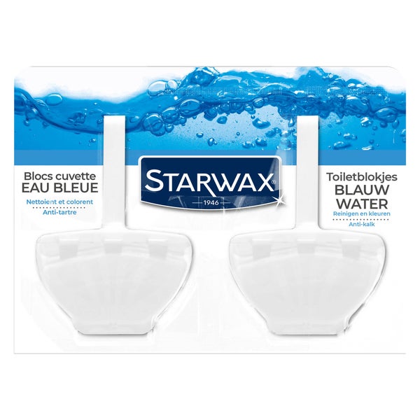 Bloc cuvette wc eau bleue 2 x 40 gr STARWAX