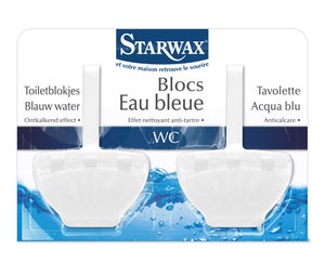 Bloc cuvette wc eau bleue 2 x 40 gr STARWAX