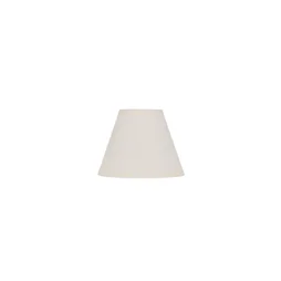 Abat-jour Fe conique H.11 cm, Diam.14 cm coton, crème COREP
