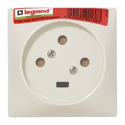 Socle 3P+T 20A, Legrand, Blanc