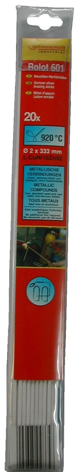 Lot De 20 Brasures Laiton Enrobé 333 Mm Rolot 601 Rothenberger