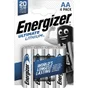 Lot de 4 piles lithium LR06 AA, ENERGIZER, 1.5 V
