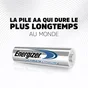 Lot de 4 piles lithium LR06 AA, ENERGIZER, 1.5 V