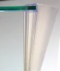 Joint d'étanchéité longue lèvre translucide, 2xL.100 cm pour verre Ep. 6-8 mm