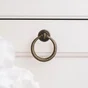 Bouton de meuble anneau, zamak laitonné
