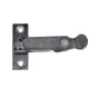 Arrêt pour persienne fermeture vers la droite en acier zingué, H.62 x P.12 mm 