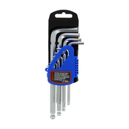 Clé 6 pans set de 9 1.27/1.5/2/2.5/3/4/5/6/8/10mm acier PRECISION STEEL
