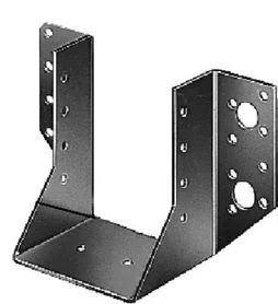 Support de poteau forme U galvanisé, GAH ALBERTS, 80 x 120 mm
