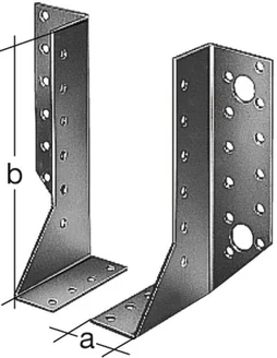 Support De Poteau Gauche Variable Galvanisé Gah Alberts, 25X140X40 Mm