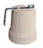 Douille porcelaine E27 en grès cérame, TIBELEC, blanc 100 W