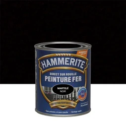 Peinture extérieure fer Martelé HAMMERITE noir 0.75l