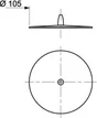 Bouchon universel frisby, blanc cassé