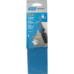 Lot de 2 bandes abrasives, NORTON, 75 x 533 mm, grains 36
