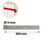 Penture Droite Dia. 14Mm Inox Brossé, H.35 X L.400 X P.22 Mm