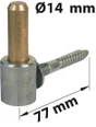 Gond À Visser Inox Brossé, H.93X Diam.14 Mm